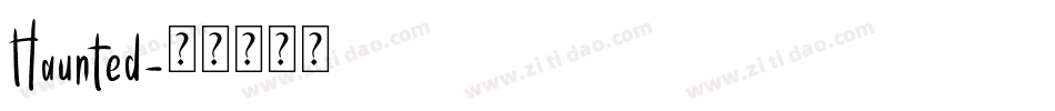Haunted字体转换