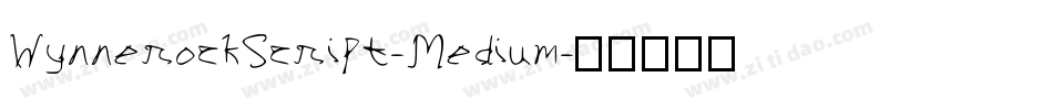 WynnerockScript-Medium字体转换