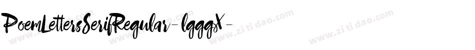 PoemLettersSerifRegular-lgggX字体转换