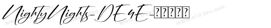 NightyNights-DE4E字体转换