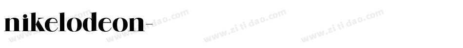 nikelodeon字体转换