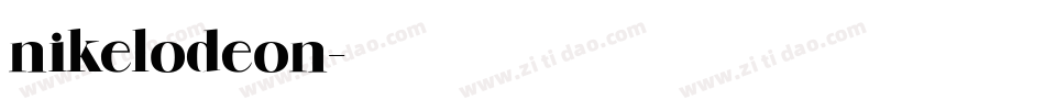 nikelodeon字体转换