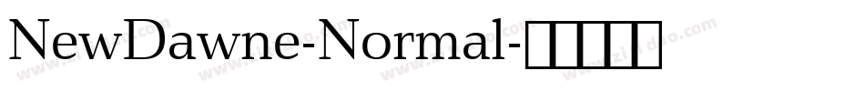 NewDawne-Normal字体转换