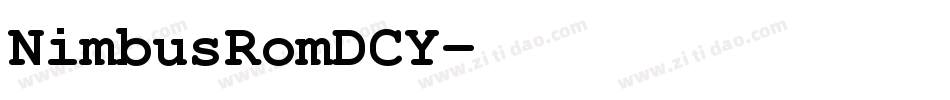 NimbusRomDCY字体转换