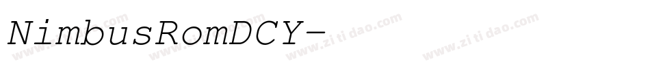 NimbusRomDCY字体转换