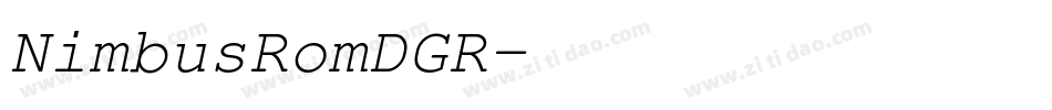 NimbusRomDGR字体转换