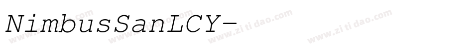NimbusSanLCY字体转换
