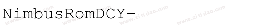 NimbusRomDCY字体转换