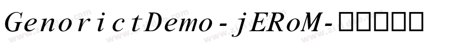 GenorictDemo-jERoM字体转换