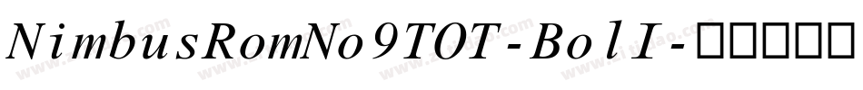 NimbusRomNo9TOT-BolI字体转换