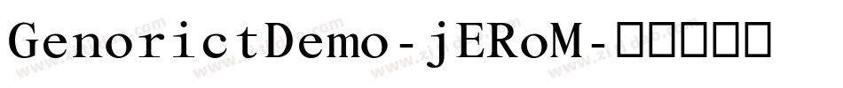 GenorictDemo-jERoM字体转换