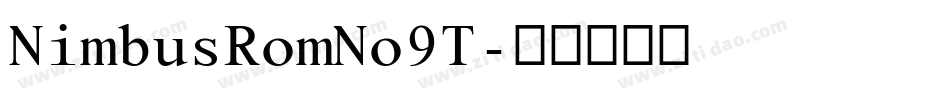 NimbusRomNo9T字体转换