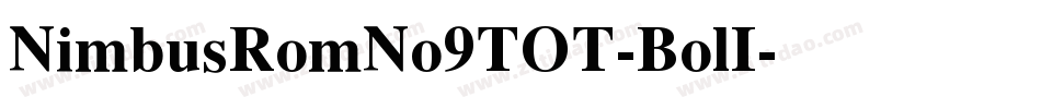 NimbusRomNo9TOT-BolI字体转换
