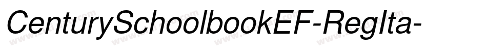 CenturySchoolbookEF-RegIta字体转换