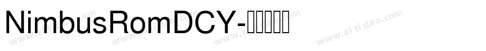 NimbusRomDCY字体转换