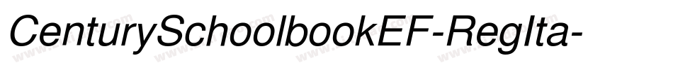 CenturySchoolbookEF-RegIta字体转换