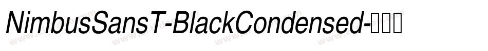 NimbusSansT-BlackCondensed字体转换