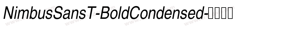 NimbusSansT-BoldCondensed字体转换