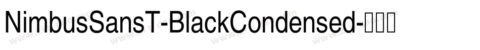 NimbusSansT-BlackCondensed字体转换