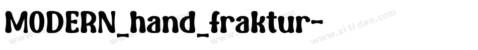 MODERN_hand_fraktur字体转换