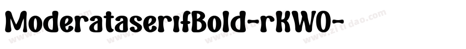 ModerataserifBold-rKWO字体转换