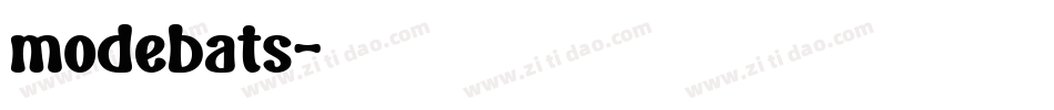 modebats字体转换