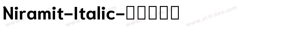 Niramit-Italic字体转换