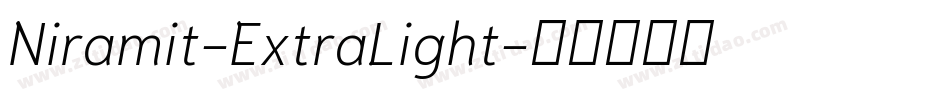 Niramit-ExtraLight字体转换