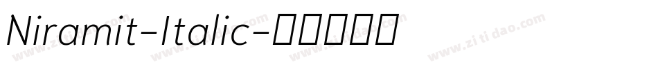 Niramit-Italic字体转换