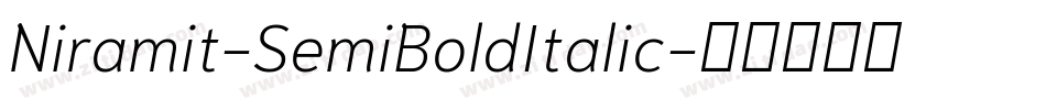 Niramit-SemiBoldItalic字体转换