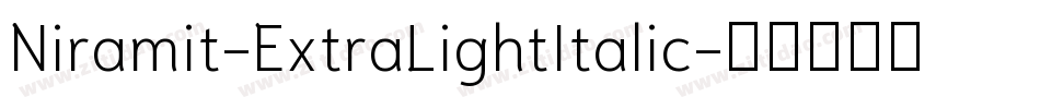 Niramit-ExtraLightItalic字体转换