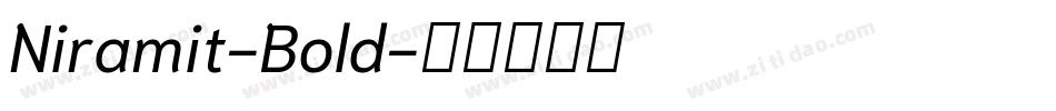 Niramit-Bold字体转换