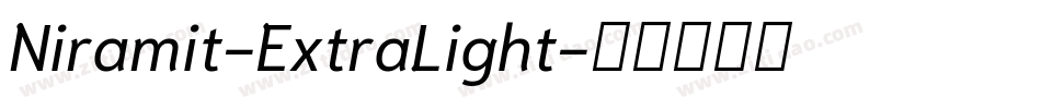 Niramit-ExtraLight字体转换