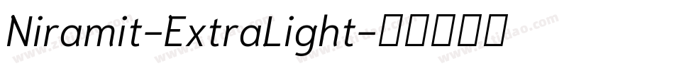 Niramit-ExtraLight字体转换