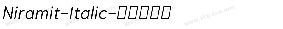 Niramit-Italic字体转换