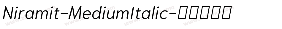 Niramit-MediumItalic字体转换