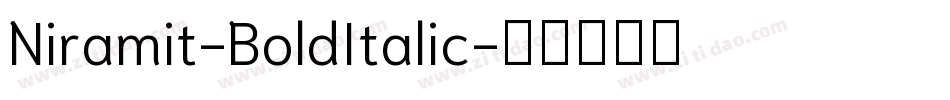Niramit-BoldItalic字体转换