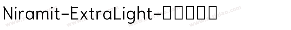 Niramit-ExtraLight字体转换
