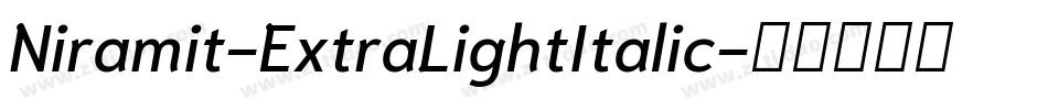 Niramit-ExtraLightItalic字体转换