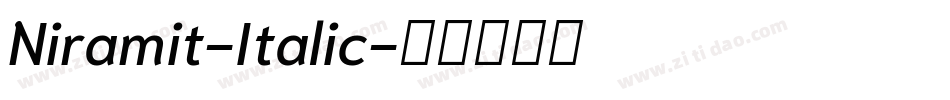Niramit-Italic字体转换