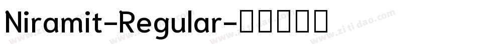 Niramit-Regular字体转换
