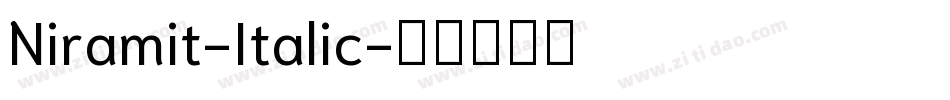 Niramit-Italic字体转换