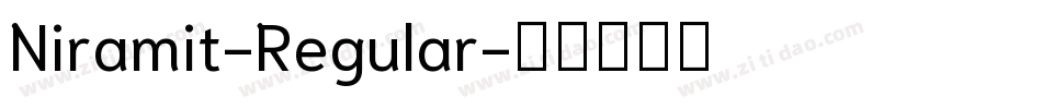 Niramit-Regular字体转换
