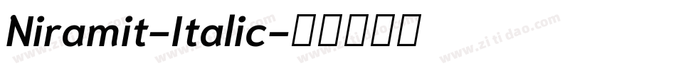 Niramit-Italic字体转换