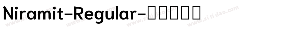 Niramit-Regular字体转换