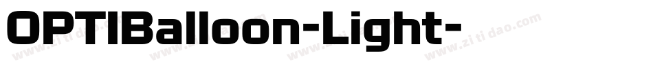 OPTIBalloon-Light字体转换