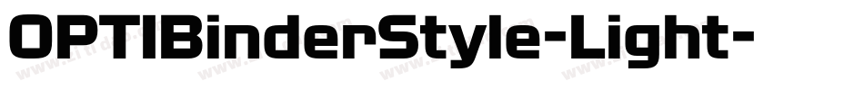 OPTIBinderStyle-Light字体转换