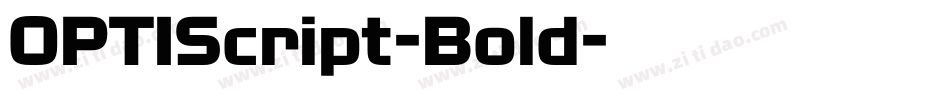 OPTIScript-Bold字体转换