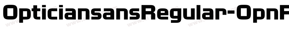 OpticiansansRegular-0pnR字体转换