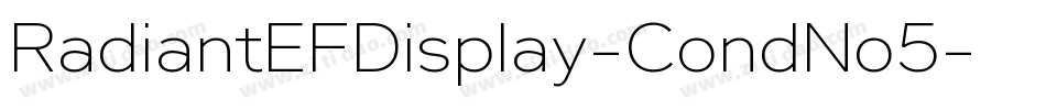 RadiantEFDisplay-CondNo5字体转换